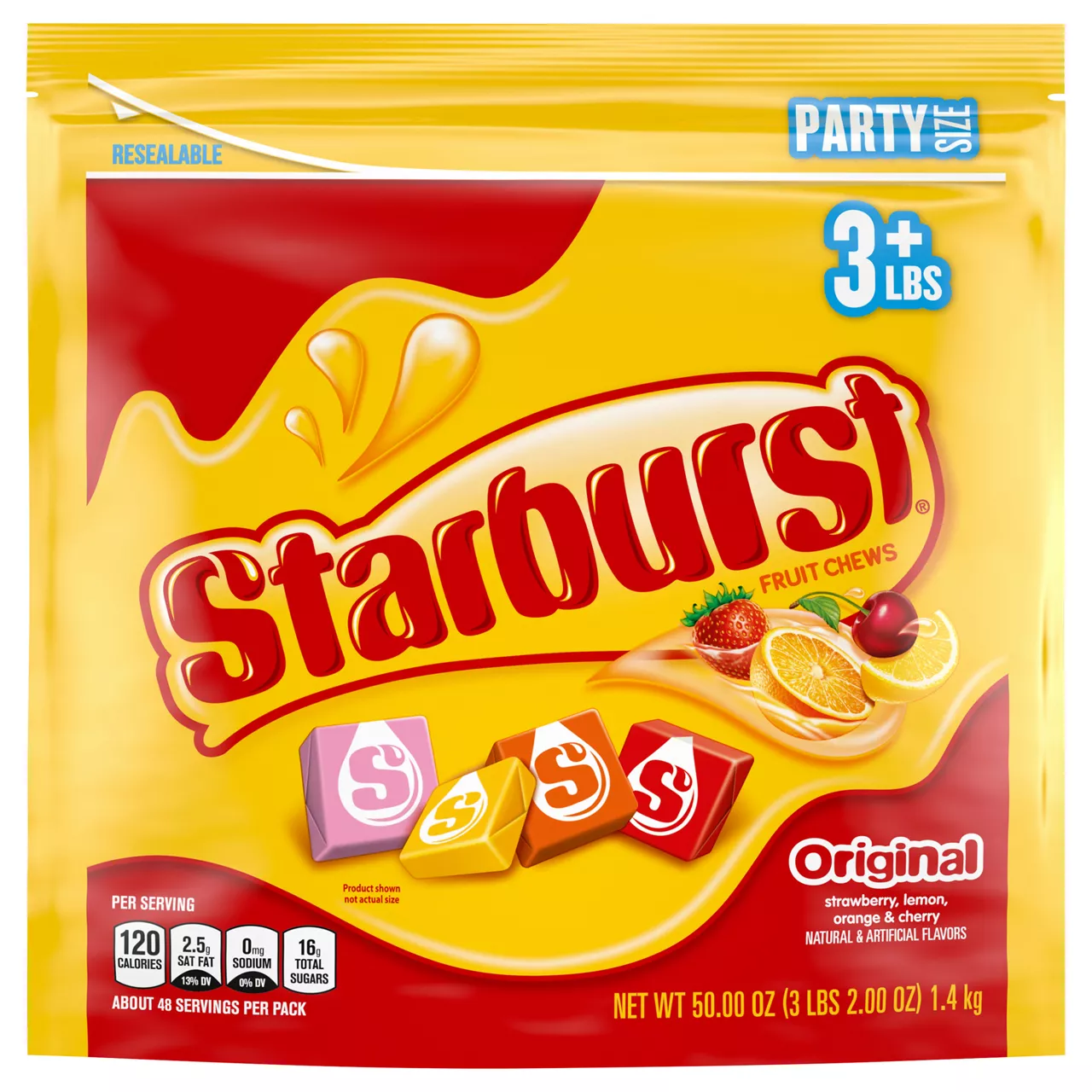 Original Strawberry, Lemon, Orange & Cherry Fruit Chews, Original Strawberry, Lemon, Orange & Cherry