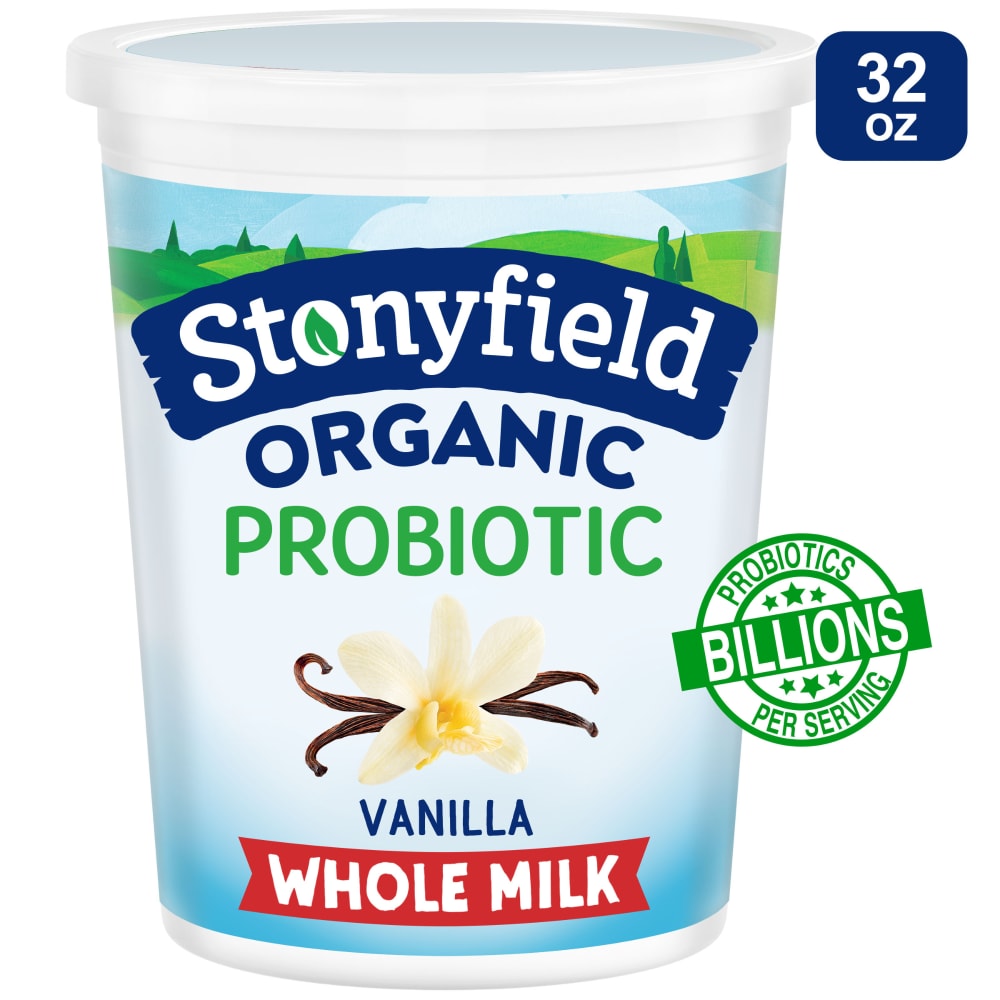 Stonyfield Organic Vanilla Whole Milk Probiotic Yogurt