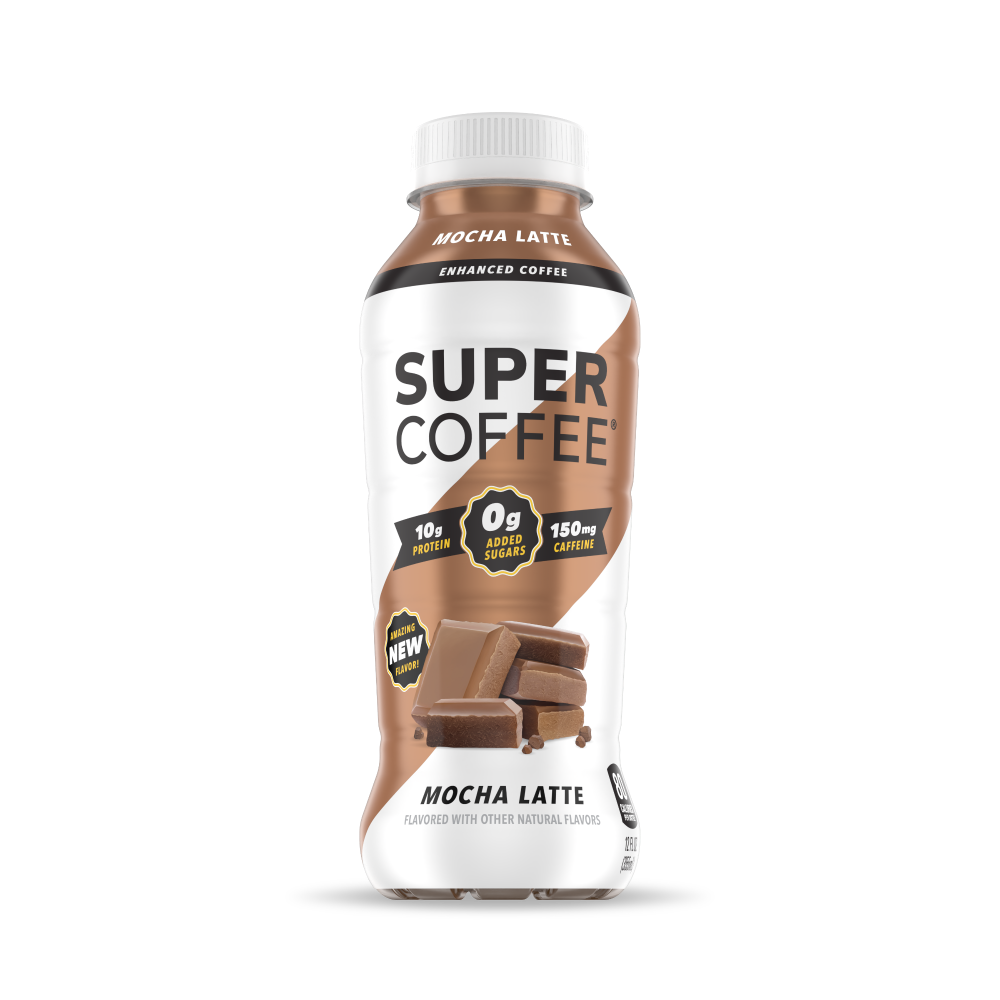 Super Coffee Coffee, Enhanced, Mocha Latte, Positive Energy