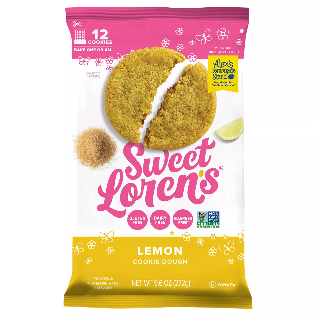 Sweet Loren's Gluten Free Vegan Place and Bake Lemon Cookie Dough