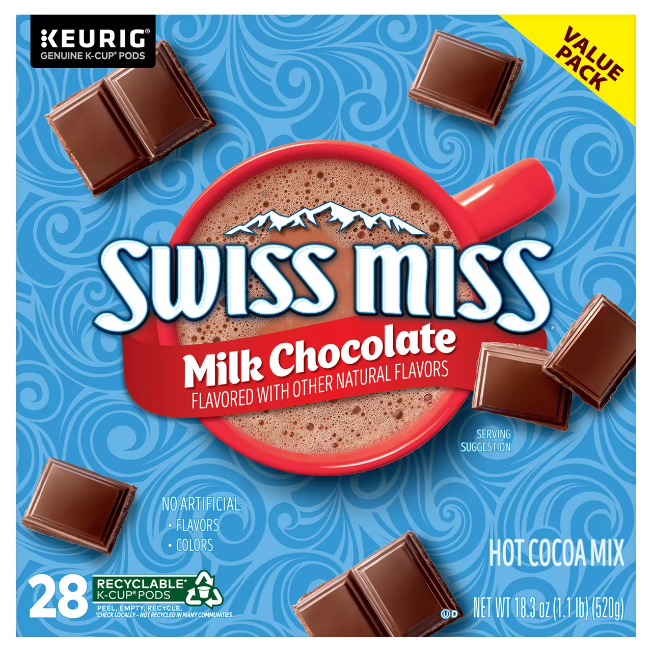 Milk Chocolate Flavor Hot Cocoa Mix K-Cup Pods