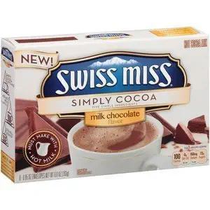 Swiss Miss, Simply Cocoa, Milk Chocolate Hot Cocoa Mix, 8 Count