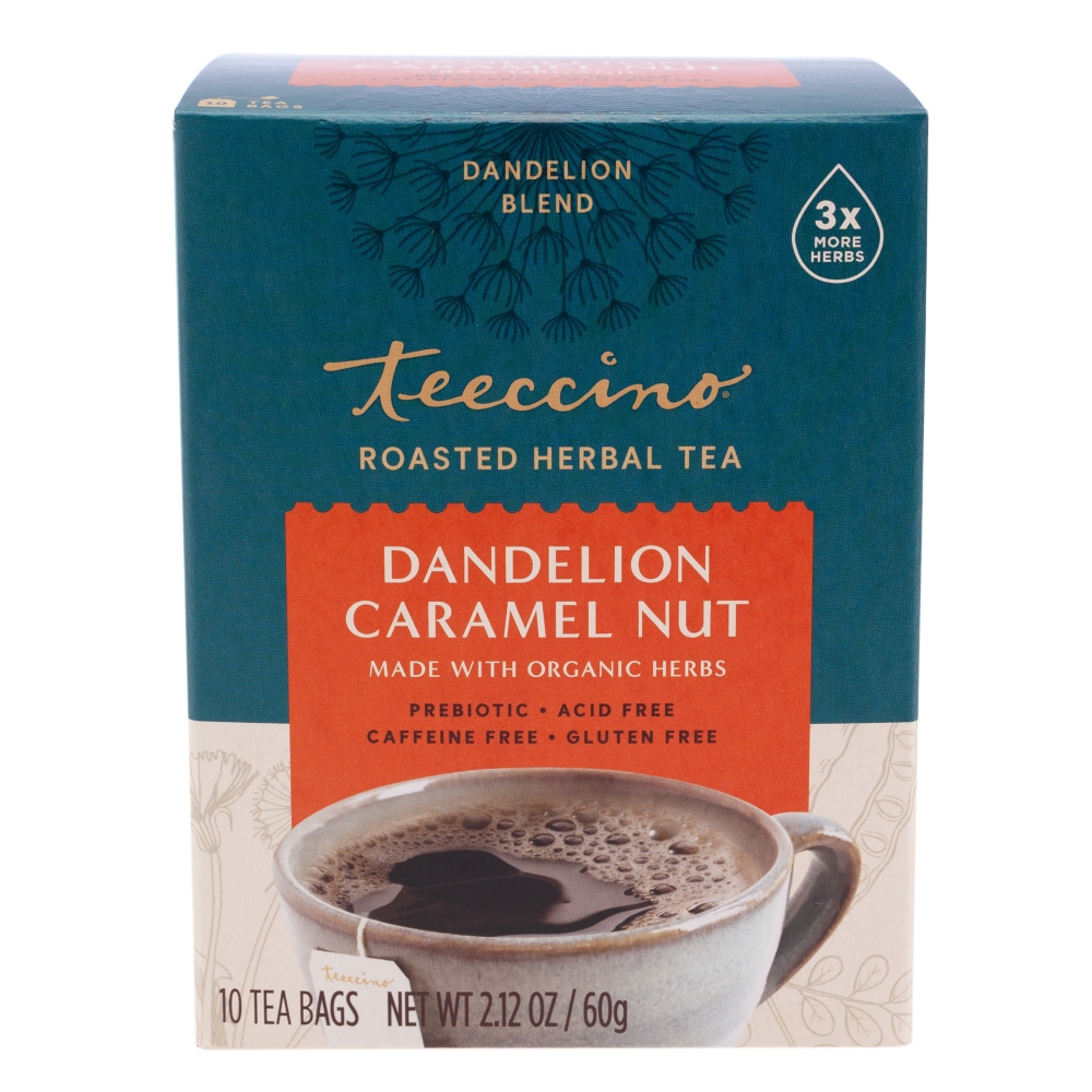 Teeccino Herbal Tea, Dandelion Caramel Nut, Bags