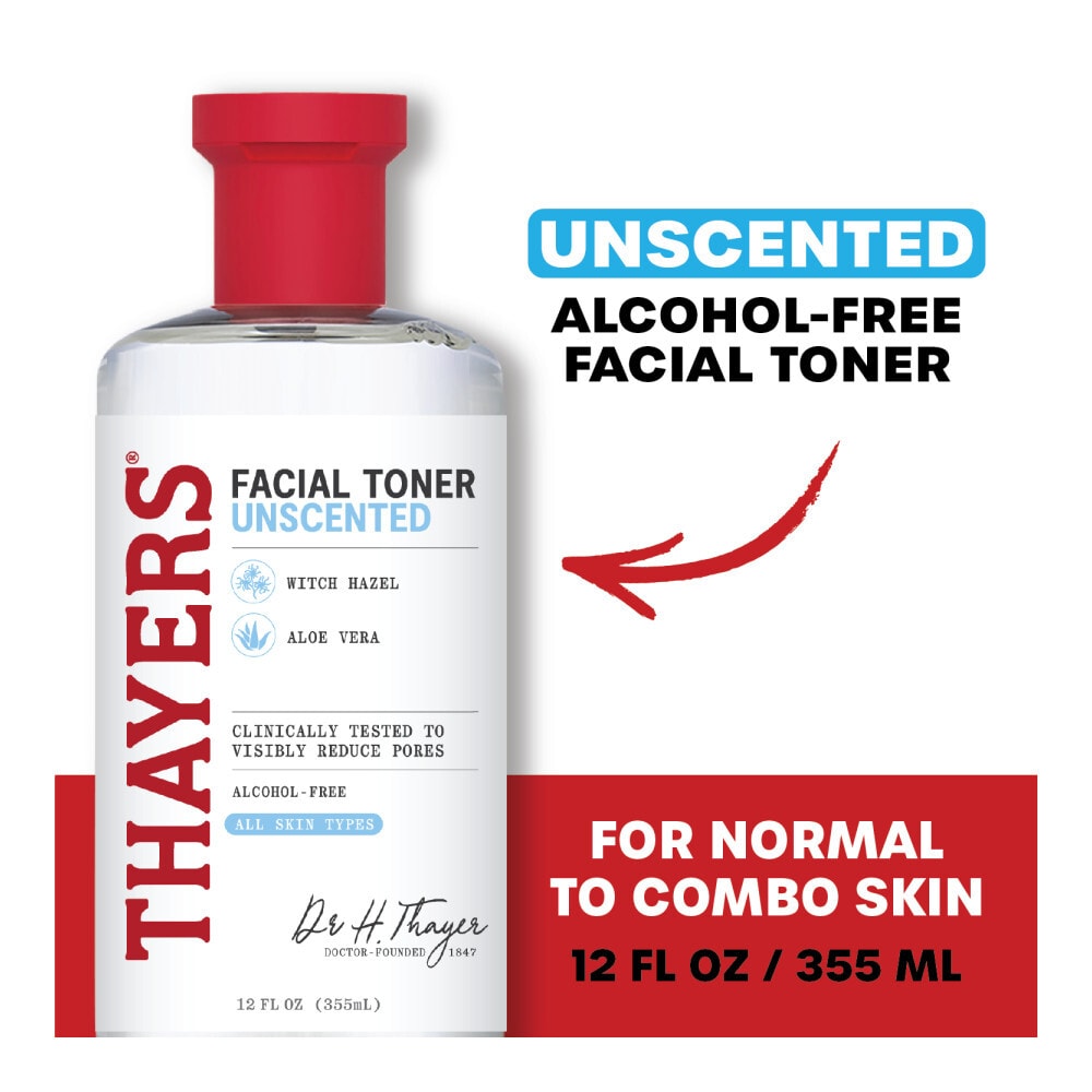 Thayers Alcohol-Free Witch Hazel with Organic Aloe Vera Formula Toner Unscented