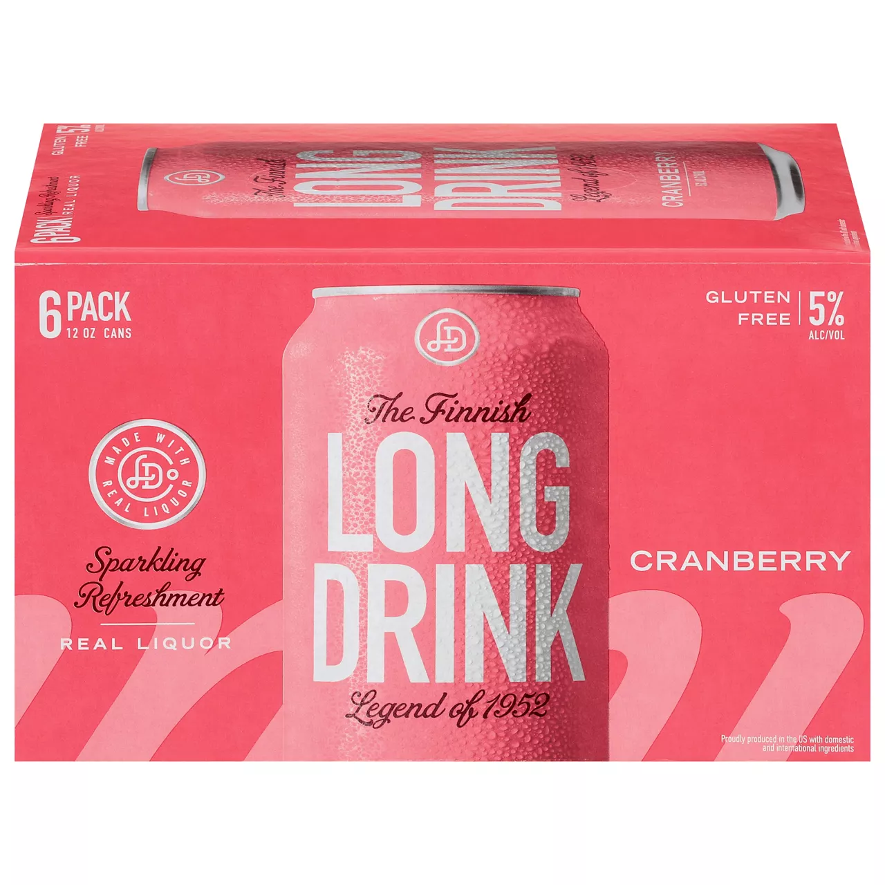 The Long Drink Cranberry, Citrus Soda, With Premium Liquor