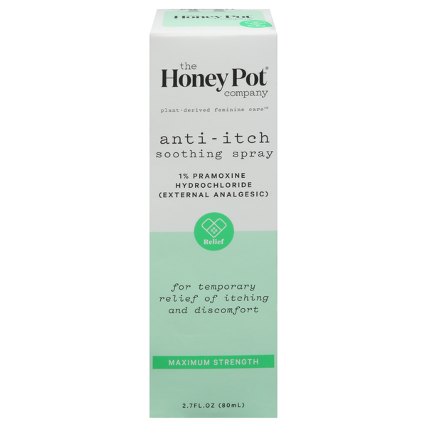 The Honey Pot Anti-Itch Spray Pramoxine and Witch Hazel Lavendar and Chamomile