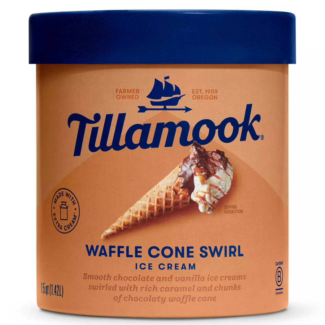 Tillamook Waffle Cone Swirl Ice Cream