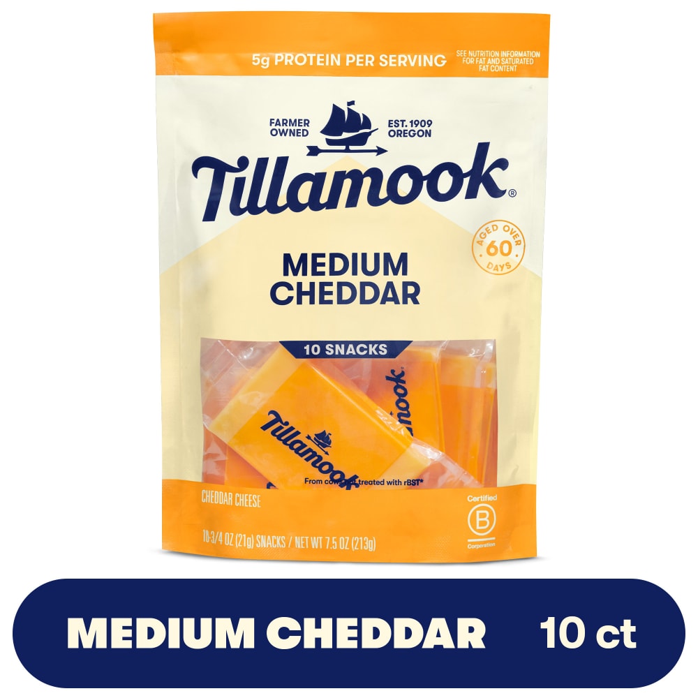 Tillamook Medium Cheddar Cheese Snack Portions