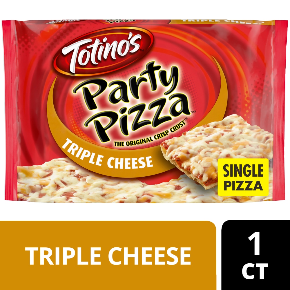 Totino's Party Pizza, Triple Cheese Flavored, Frozen Snacks