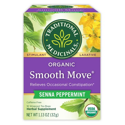 Traditional Medicinals Herbal Supplement, Organic, Senna Peppermint, Smooth Move, Tea Bags