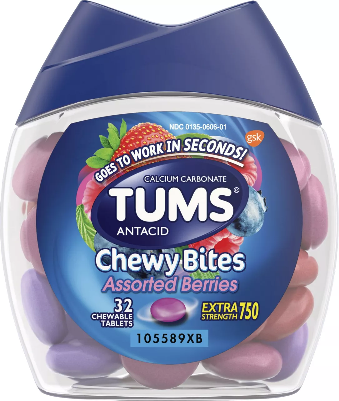 Tums Chewy Bites Assorted Berries Antacid Tablets
