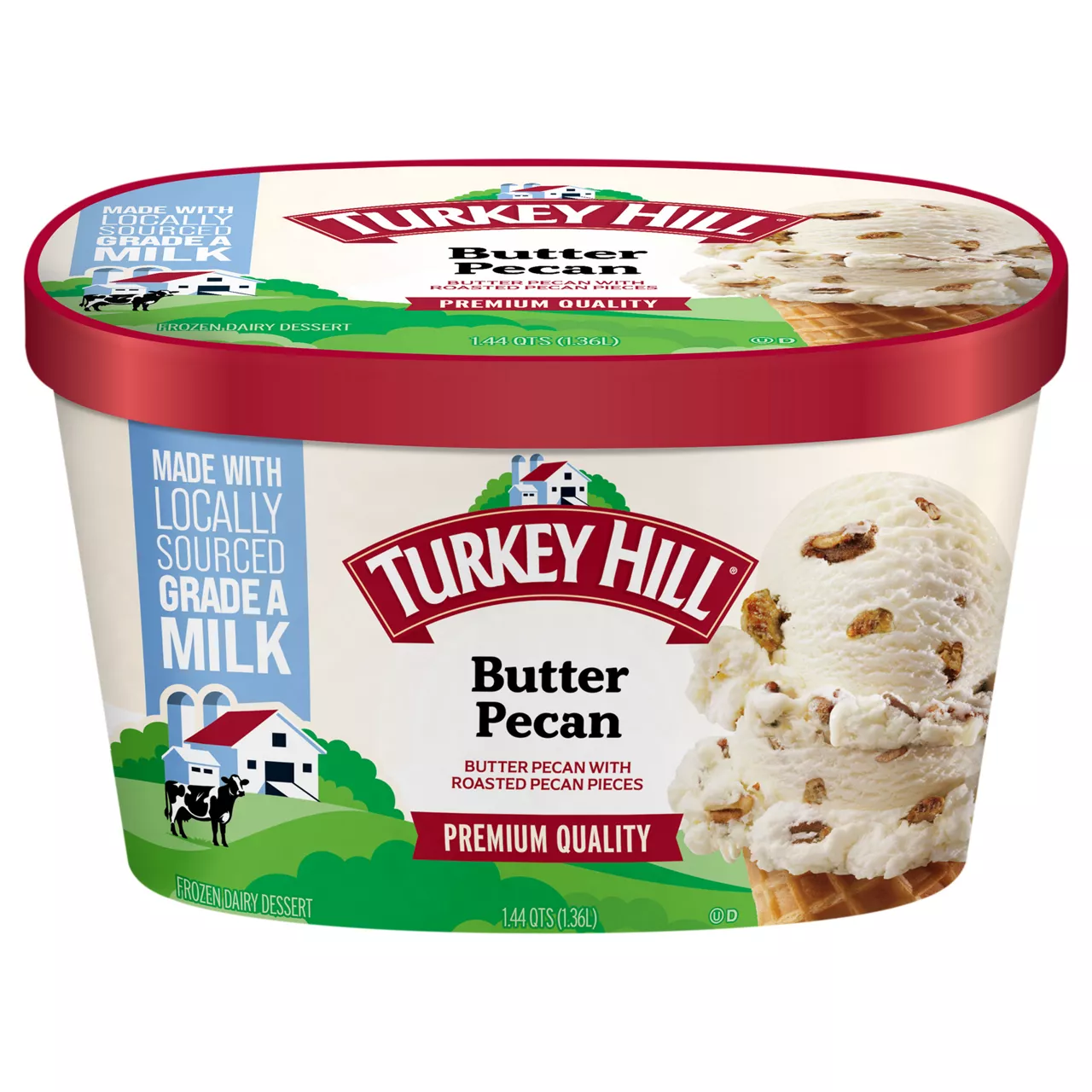 Butter Pecan With Roasted Pecan Pieces Frozen Dairy Dessert