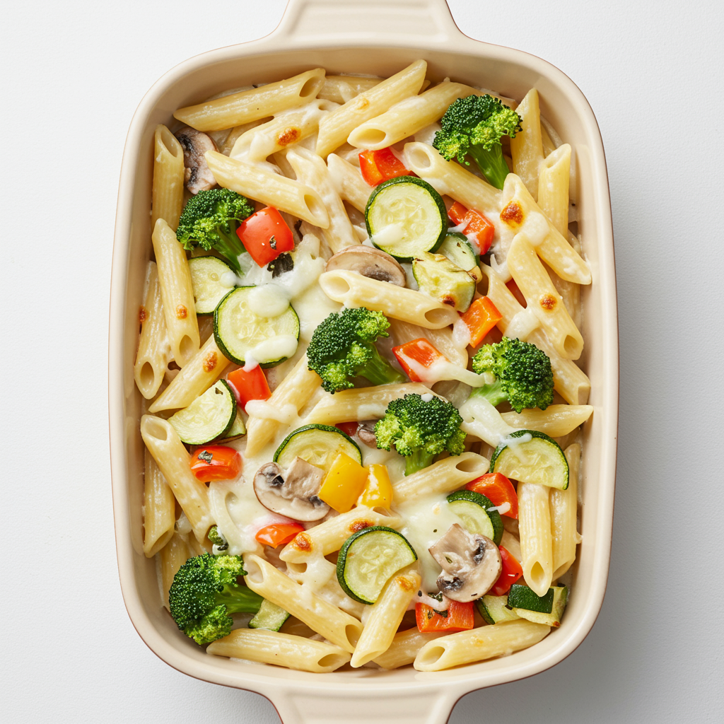 vegetable alfredo casserole