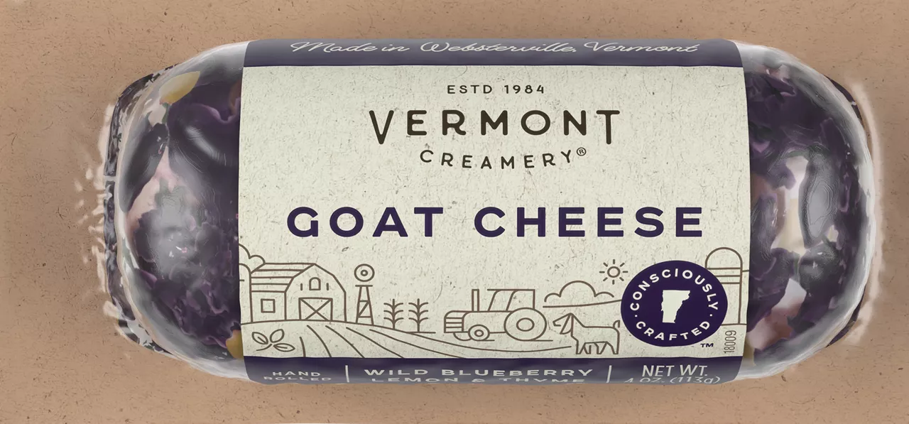 Vermont Creamery Goat Cheese, Wild Blueberry Lemon & Thyme, Hand Rolled