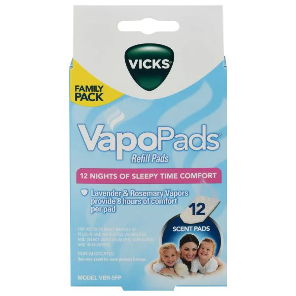Vicks Soothing Vapors Lavender, Rosemary and Eucalyptus Scented VapoPad Family Pack