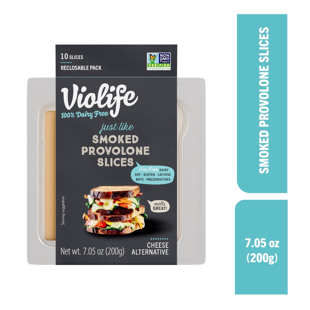 Violife Just Like Smoked Provolone Slices, Dairy-Free Vegan