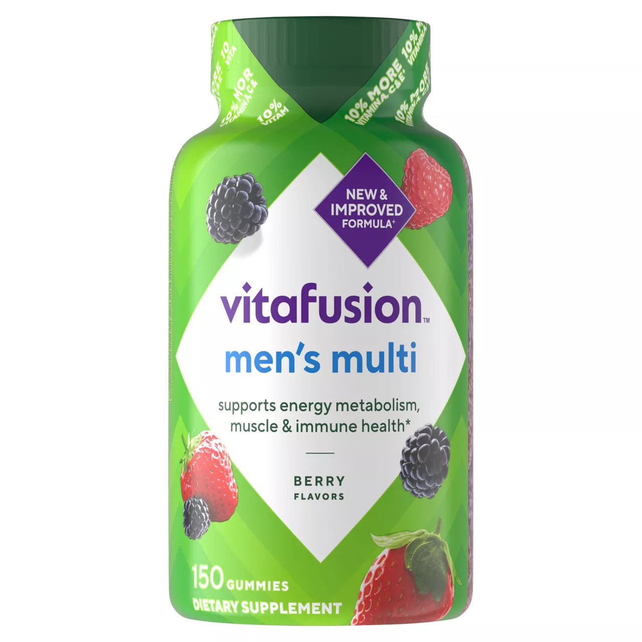vitafusion Gummy Vitamins For Men, Berry Flavored Daily Multivitamins For Men, Count