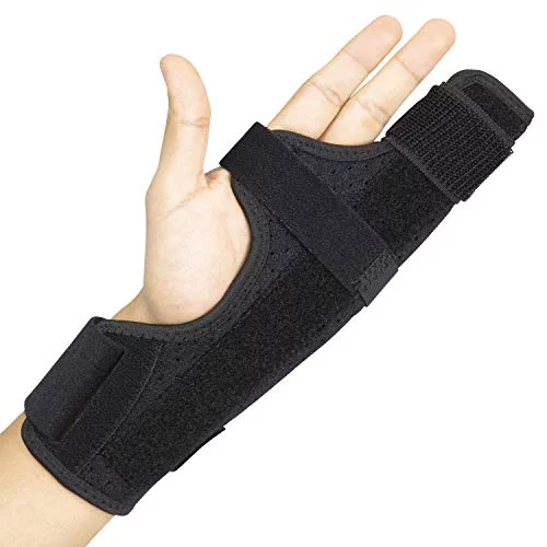 Vive Boxer Finger Splint - Supports Pinky, Ring, Middle Metacarpals and Knuckles - Right or Left Adjustable Hand Brace - Straightening for Trigger Finger, Injury, Fracture, Broken, Tendoniti