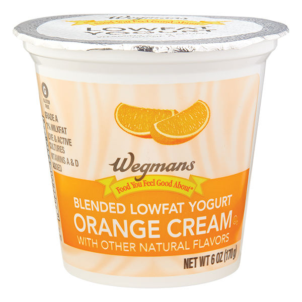 Wegmans Food You Feel Good About Orange Cream Blended Lowfat Yogurt