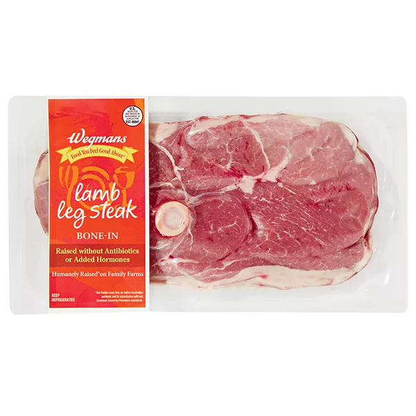 Wegmans Bone-In Lamb Leg Steak, Raised without Antibiotics