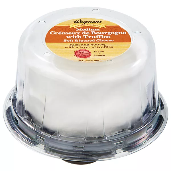 Wegmans Cave-Ripened Medium Cremeux de Bourgogne with Truffles Soft Ripened Cheese