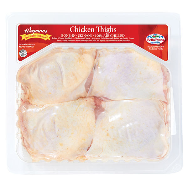 Wegmans Chicken Thighs-Bone In Skin On- Raised without Antibiotics