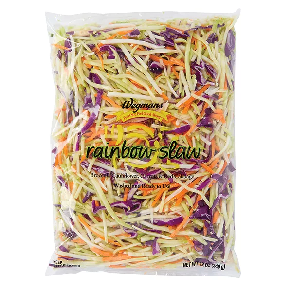 Broccoli, Cauliflower, Carrots & Red Cabbage Rainbow Slaw, Broccoli, Cauliflower, Carrots & Red Cabbage