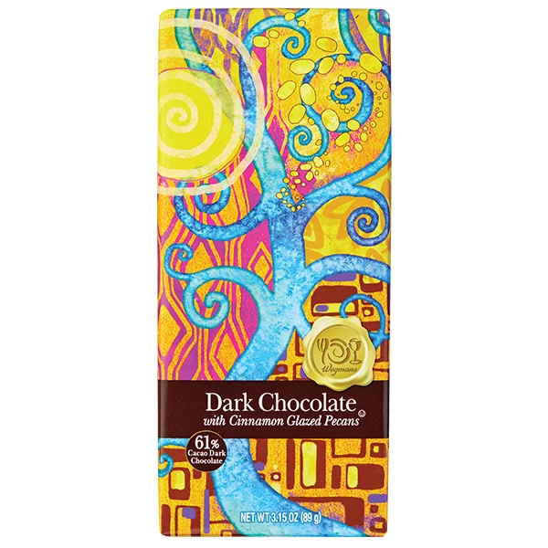 Wegmans Dark Chocolate Bar with Cinnamon Glazed Pecans