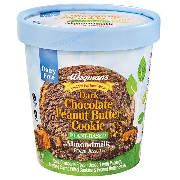 Wegmans Dark Chocolate Peanut Butter Cookie Plant-Based Almondmilk Frozen Dessert