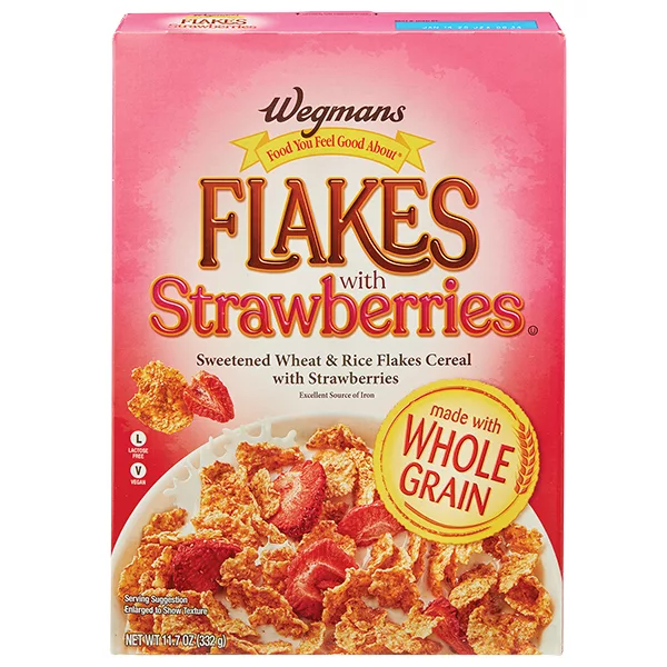 Wegmans Flakes with Strawberries Cereal