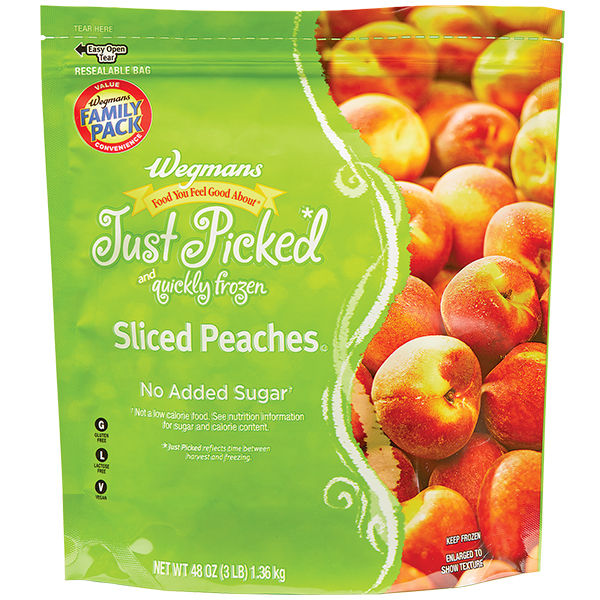 Wegmans Food You Feel Good About Just Picked and Quickly Frozen Sliced Peaches, FAMILY PACK