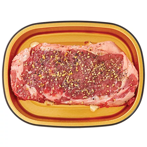 Wegmans Gold Pan Garlic Studded Beef Strip Steak, Ready to Cook