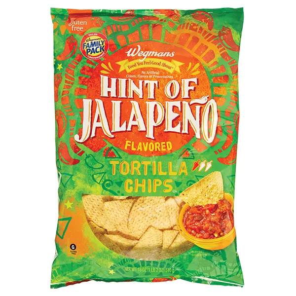 Wegmans Hint of Jalapeno Flavored Tortilla Chips, FAMILY PACK