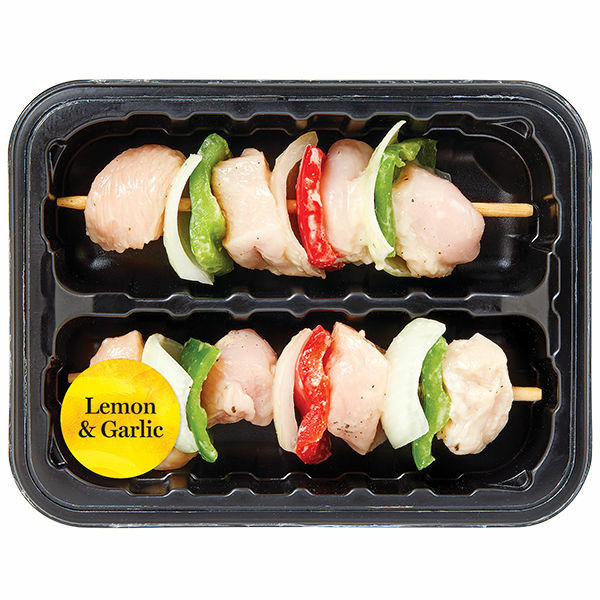 Wegmans Lemon Garlic Chicken Kabobs, 2 Pack