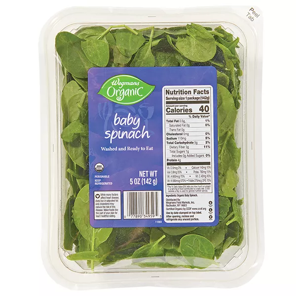 Wegmans Organic Spinach, Baby