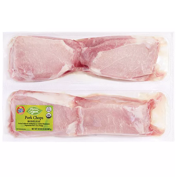 Wegmans Organic Boneless Pork Chops, FAMILY PACK, Raised without Antibiotics