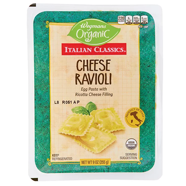 Italian Classics Cheese Ravioli Egg Pasta With Ricotta Cheese Filling