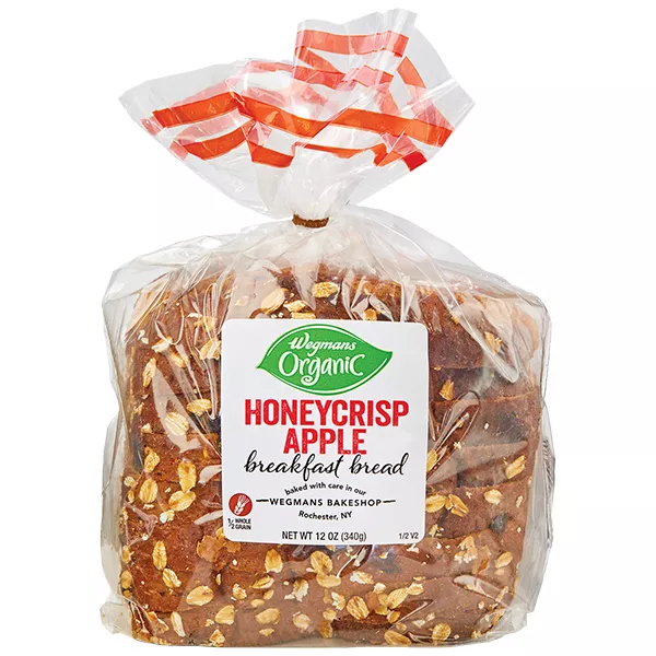 Wegmans Organic Honeycrisp Apple Breakfast Bread, Half Loaf