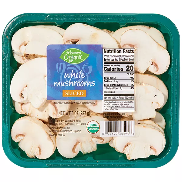 Wegmans Organic Food You Feel Good About Sliced White Mushrooms