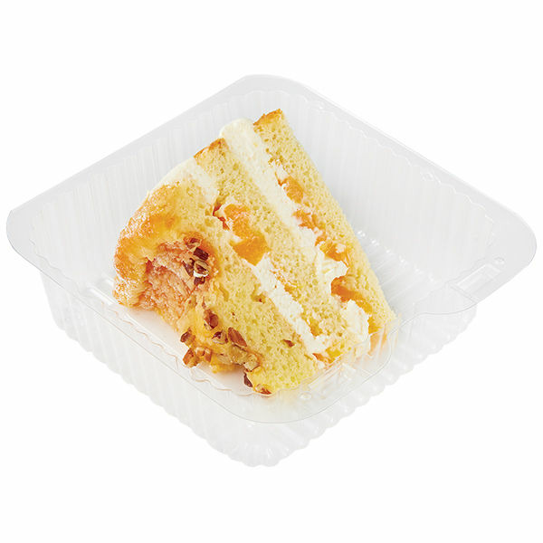Wegmans Peach 3 Layer Cake Slice