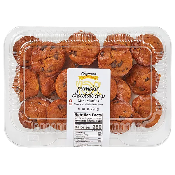 Wegmans Pumpkin Chocolate Chip Mini Muffins