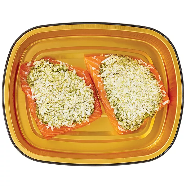 Wegmans Salmon Pesto 2 pack Gold Pan, Ready to Cook