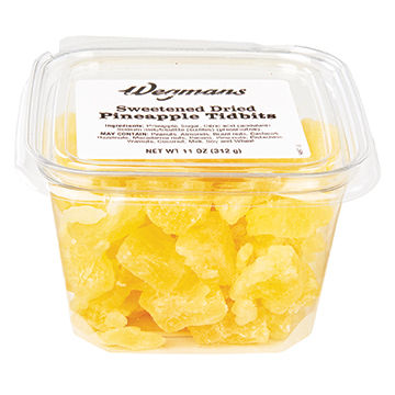Wegmans Sweetened Dried Pineapple Tidbits