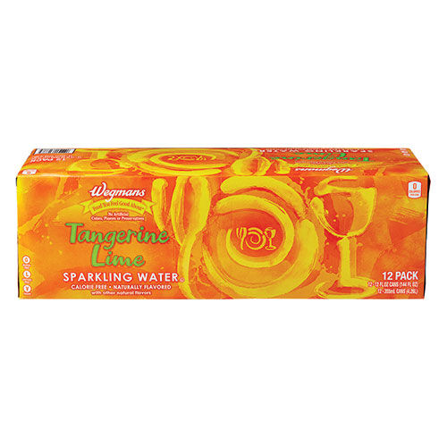 Wegmans Food You Feel Good About Sparkling Water, Tangerine Lime, Calorie Free, FAMILY PACK