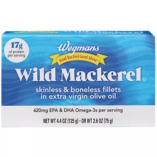 Wegmans Wild Mackerel Fillets in Extra Virgin Olive Oil