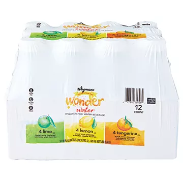 Wegmans Water Water Beverage, Unsweetened, Wonder Water, Variety Pack, Family Pack