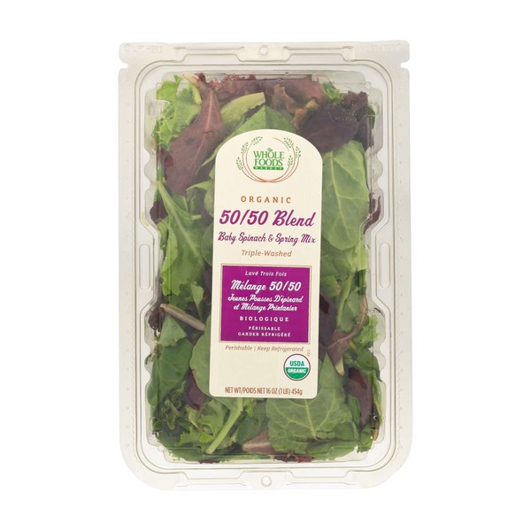 Whole Foods Market 50/50 Spring Mix Spinach Salad