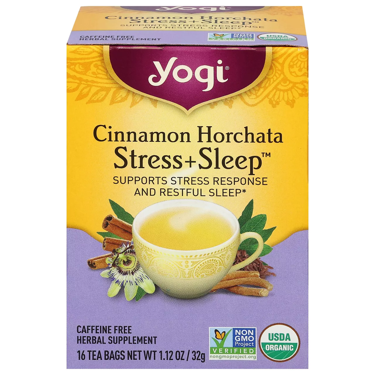 Yogi® Cinnamon Horchata Stress + Sleep Herbal Tea Bags