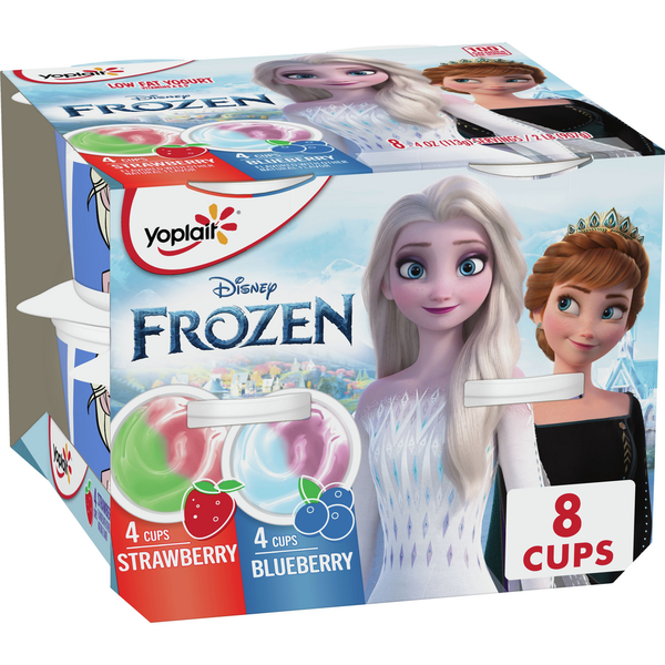 Yoplait Disney Frozen Low Fat Yogurt Blueberry & Strawberry 8 Ct