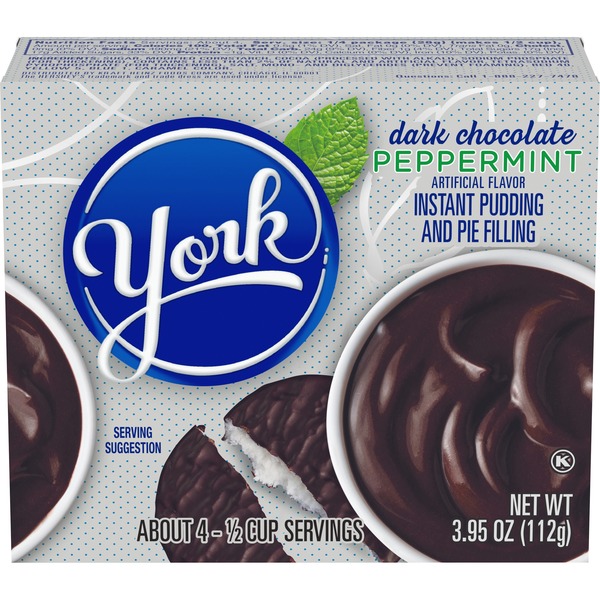 York Dark Chocolate Peppermint Instant Pudding & Pie Filling Mix